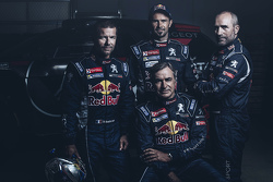 Sébastien Loeb, Cyril Despres, Carlos Sainz und Stéphane Peterhansel