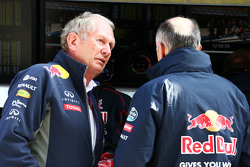 (L to R): Dr Helmut Marko, Red Bull Motorsport Consultant with Franz Tost, Scuderia Toro Rosso Team Principal