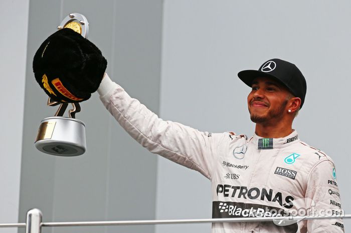 Hamilton se bajó del podio en 2017