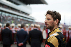 Romain Grosjean, Lotus F1 Team en la parrilla