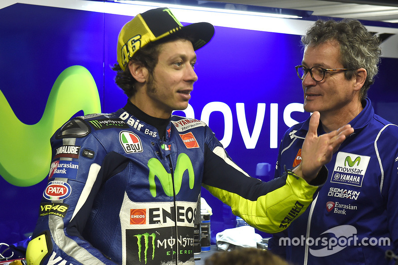 Valentino Rossi, Yamaha Factory Racing, avec Bernard Ansiau