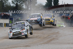 Petter Solberg, SDRX Citroën DS3 RX; Johan Kristoffersson, Volkswagen Team Sweden; Timur Timerzyanov
