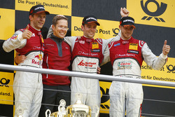 Podium: winnaar Jamie Green, Audi Sport Team Rosberg, 2de Mattias Ekström, Audi Sport Team Abt Sport