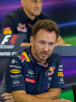 Christian Horner, Red Bull Racing Teambaas in de FIA persconferentie