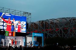 Podio: Ganador Sébastien Buemi, Renault e.Dams, el segundo lugar Lucas di Grassi, ABT Schaeffler Aud