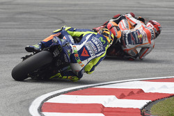 Marc Marquez, Repsol Honda Team and Valentino Rossi, Yamaha Factory Racing
