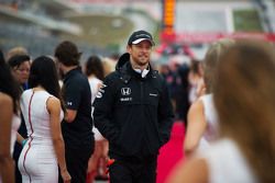 Jenson Button, McLaren en el desfile de los pilotos
