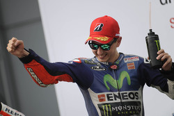 Podium: tweede plaats Jorge Lorenzo, Yamaha Factory Racing