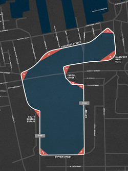Map route for IndyCar's Boston Grand Prix
