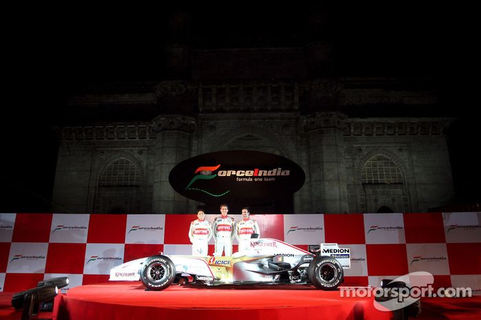 Giancarlo Fisichella, Adrian Sutil y Vitantonio Liuzzi