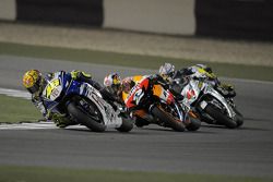 Valentino Rossi devant Dani Pedrosa