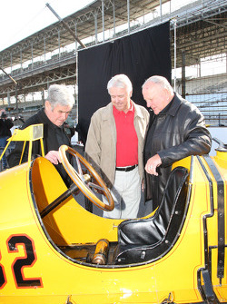 Rick Mears, A.J. Foyt and Al Unser Sr. with the Marmon Wasp