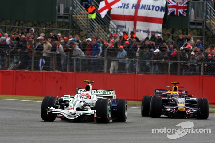 Rubens Barrichello, Honda Racing F1 Team y Mark Webber, Red Bull Racing
