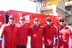 Da sinistra a destra i piloti AF Corse: Andrea Bertolini, James Calado, Davide Rigon, Gianmaria Bruni, Toni Vilander