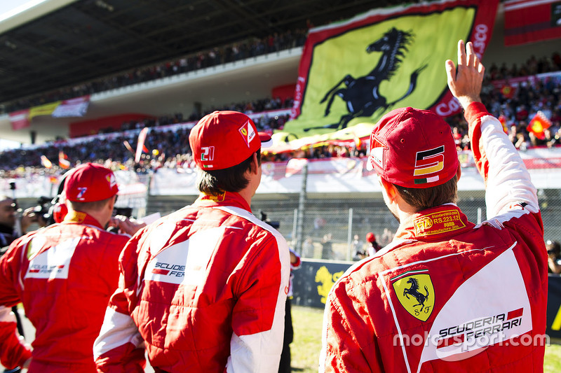 Sebastian Vettel, Ferrari en Esteban Gutierrez, Ferrari test- en reserverijder