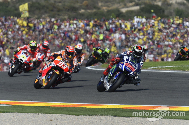 Start: Jorge Lorenzo, Yamaha Factory Racing memimpin