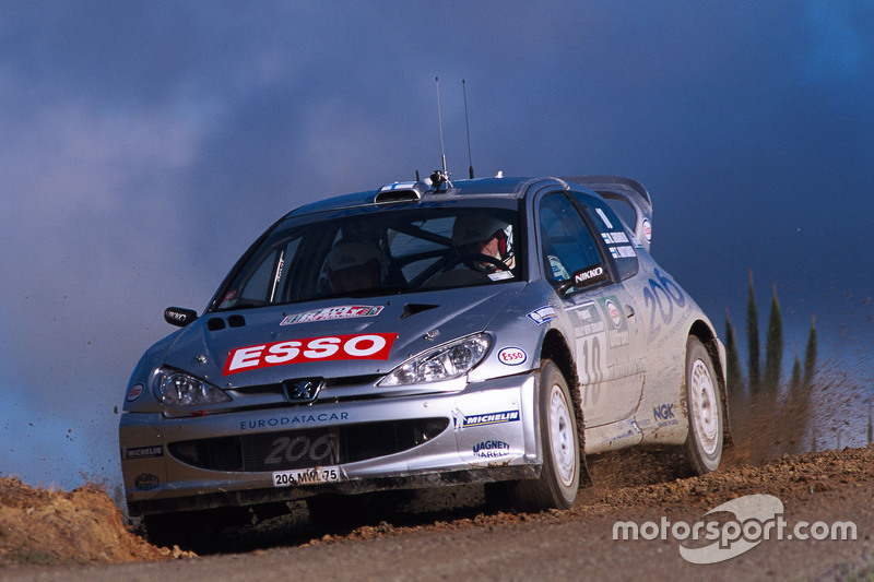 Marcus Gronholm, dan Timo Rautiainen, Peugeot Sport Peugeot 206 WRC