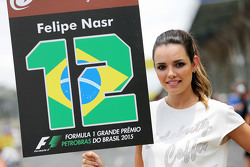 Grid girl de Felipe Nasr, Sauber F1 Team