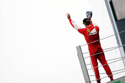 Sebastian Vettel, Ferrari celebra su tercer lugar