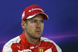 Sebastian Vettel, Ferrari lors de la conférence de presse de la FIA