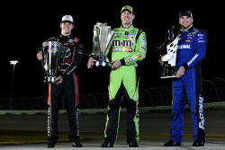 NASCAR Truck Series champion Erik Jones, NASCAR Sprint Cup Series champion Kyle Busch, NASCAR Xfinity Series champion Chris Buescher