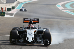 Nico Hulkenberg, Sahara Force India F1 VJM08 blokkeert de remmen