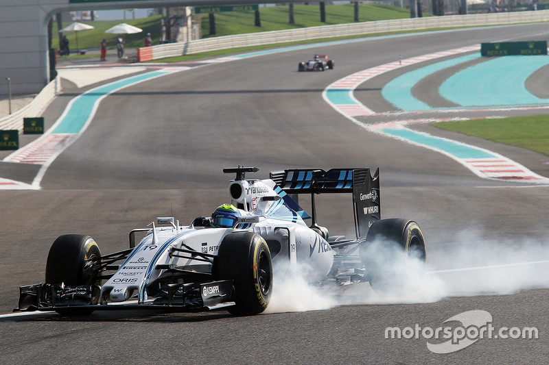 Felipe Massa, Williams FW37 locks up under braking