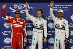 Кими Райкконен, Ferrari, Нико Росберг, Mercedes AMG F1 Team, Льюис Хэмилтон, Mercedes AMG F1 Team