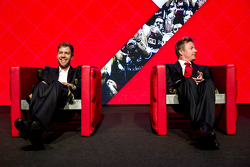 Sebastian Vettel mit Teamkollege Kimi Räikkönen
