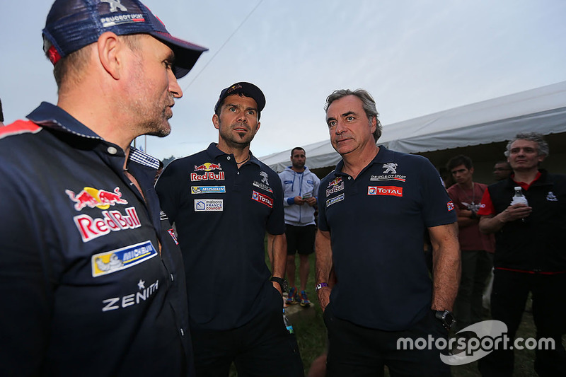 Stéphane Peterhansel, Cyril Despres y Sébastien Loeb, Peugeot Sport