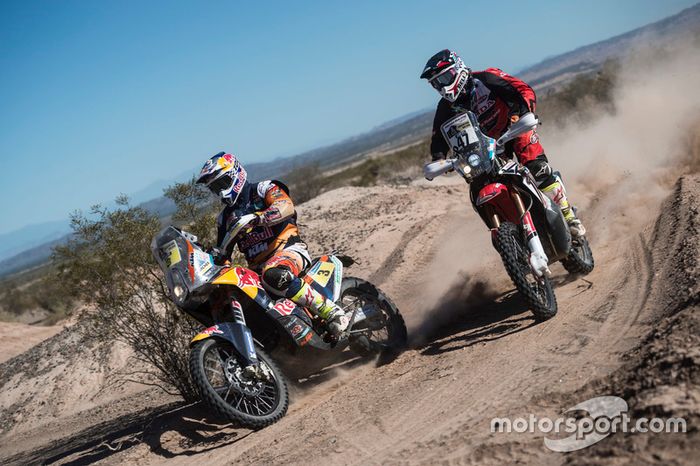 #3 KTM: Toby Price y #47 Honda: Kevin Benavides