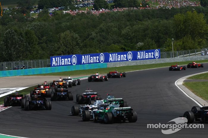 Salida, Lewis Hamilton, McLaren Mercedes, MP4-23 y Felipe Massa, Scuderia Ferrari, F2008