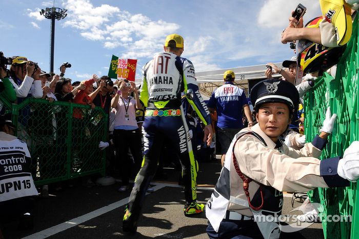 Valentino Rossi en parc fermé