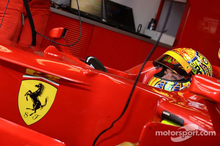 Valentino Rossi en el Ferrari F2008