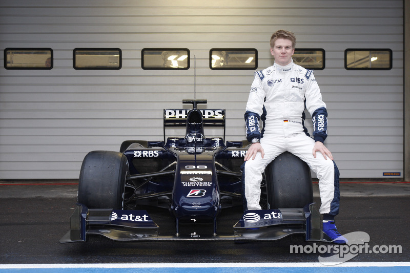 Nico Hulkenberg, test driver, with the the new Williams FW31