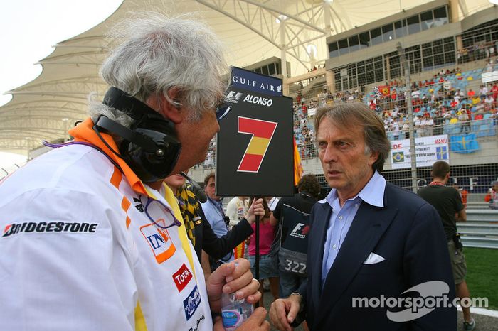 Luca di Montezemolo, Scuderia Ferrari, Presidente de FIAT y Presidente de Ferrari y Flavio Briatore, jefe del equipo, Renault F1 Team, Director General