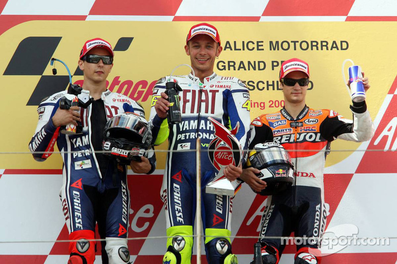 2009. 1 Valentino Rossi. 2 Jorge Lorenzo. 3 Dani Pedrosa