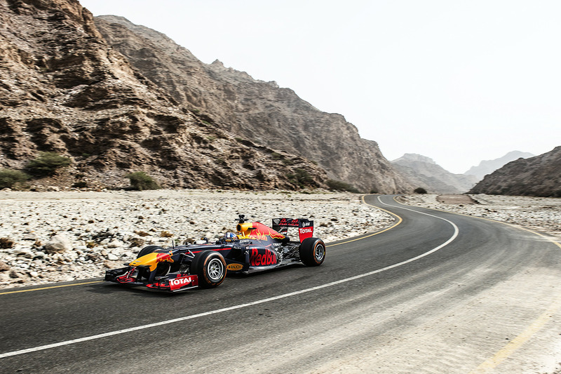 David Coulthard, Red Bull Racing durante el show run en Omán