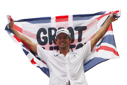 Jenson Button, Brawn GP, feiert den Titelgewinn