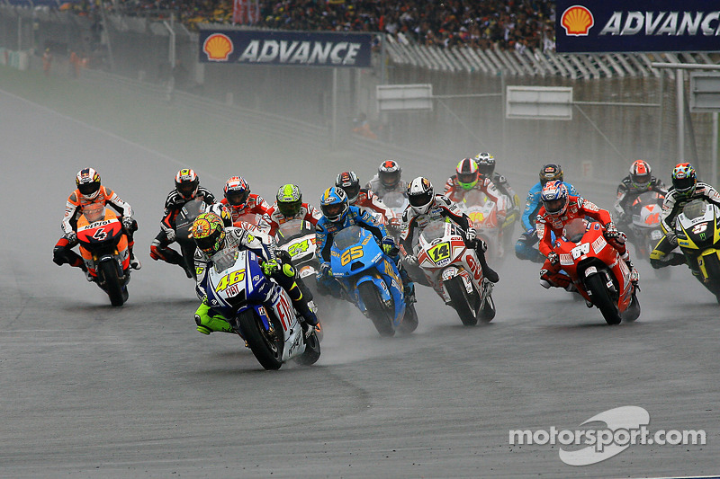 Лідер гонки Валентино Россі, Fiat Yamaha Team