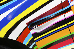 BMW Art Car presentatie, Pompidou Center, Paris: de 17e BMW art Detail van de auto