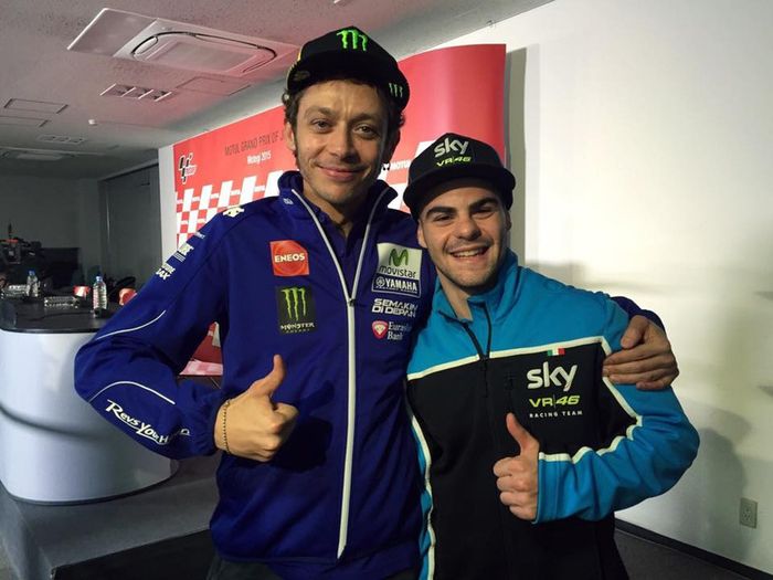 Valentino Rossi y Romano Fenati